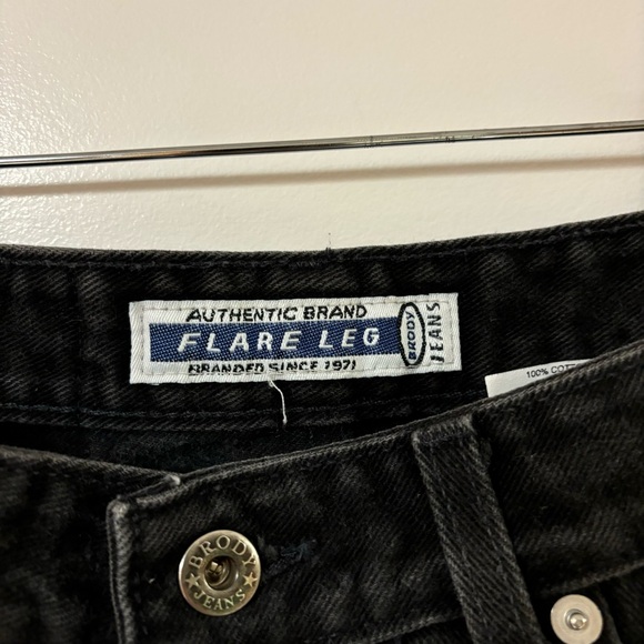 Vintage Brody Jeans black wash flare jeans size 3 - Picture 5 of 6